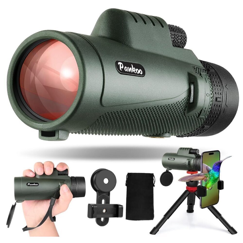 Pankoo 40X60 Monocular Telescope with Smartphone Holder & Tripod